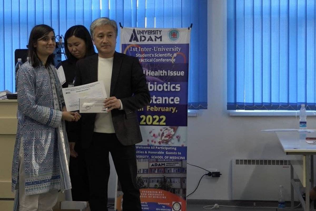The Interuniversity Student Scientific and Practical Conference "Global Health Problems: Antibiotic Resistance" was attended by 9 universities from all over the Republic: AsMI, KRSU, ABC University, IMU, JASU, IUK, IUSM, Salymbekov University and Adam Uni