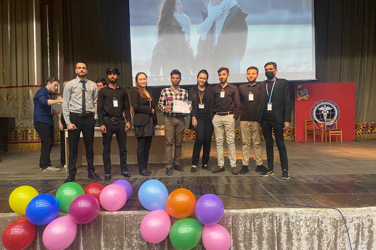 On May 10, 2023, our AUSM students took part in an Olympiad of Pathologies of various human systems, held at Kyrgyz Russian Slavic University.