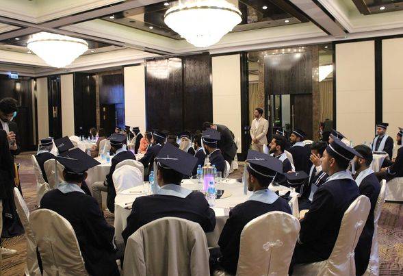 On February 10, Adam University held a graduation party at the Hyatt Hotel.