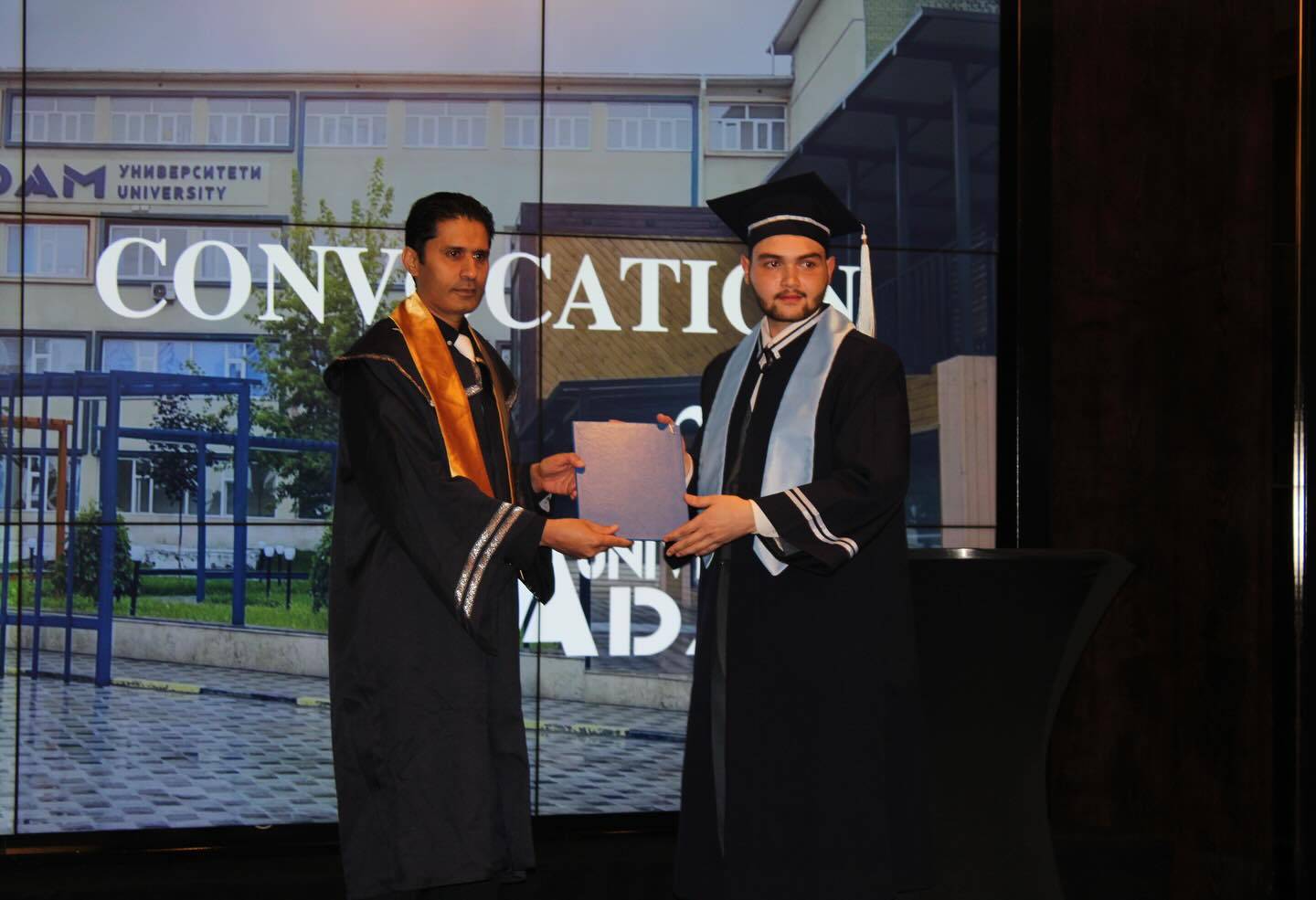 On February 10, Adam University held a graduation party at the Hyatt Hotel.