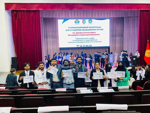 On May 16-17, 2024, students of AUSM took part in the II International Olympiad in Morphological and fundamental disciplines, dedicated to the 85th anniversary of the I. K. Akhunbayev KSMU.