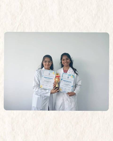 On April 22, 2025, first-year students of the School of Medicine of ADAM University took part in the International Integrative Olympiad on the topic: «Natural and Humanitarian Aspects of Medicine»