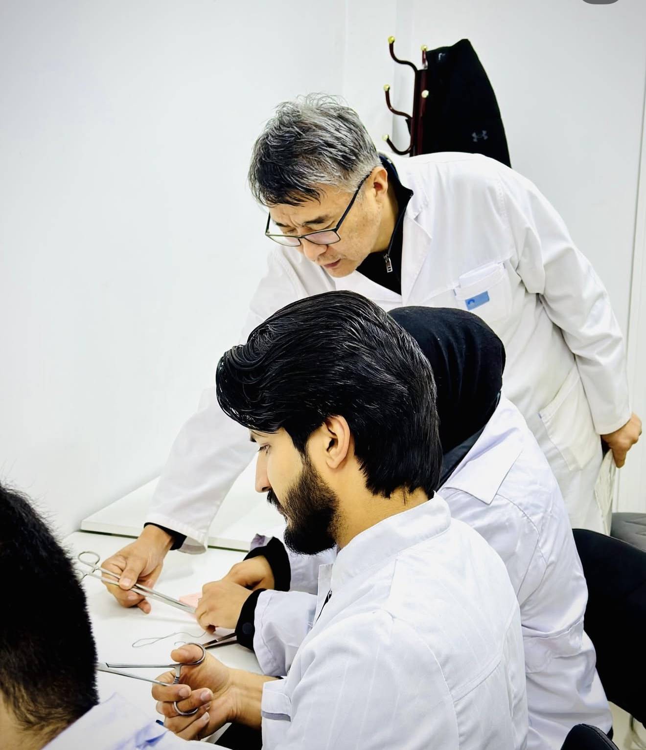 The surgical club, led by Associate Professor Murasbek Konokbai, is a platform for students to develop authentic practical skills.